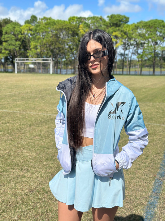 Chaqueta azul celeste